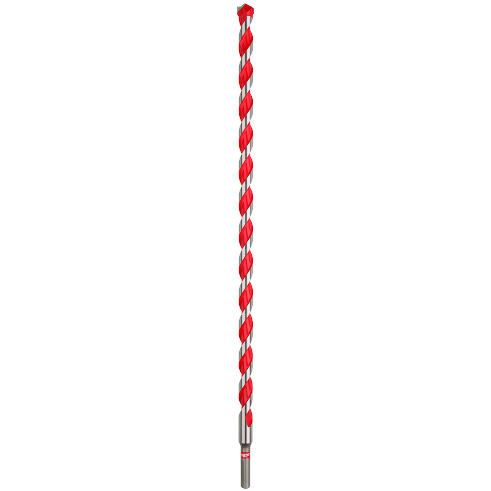 48-20-9042 SHOCKWAVE Single Ended Hammer Drill Bit, 5/8 in Drill Bit, 3/8 in 3-Flat Shank, 16 in D Cutting, Carbide Cutting Edge, 18 in OAL