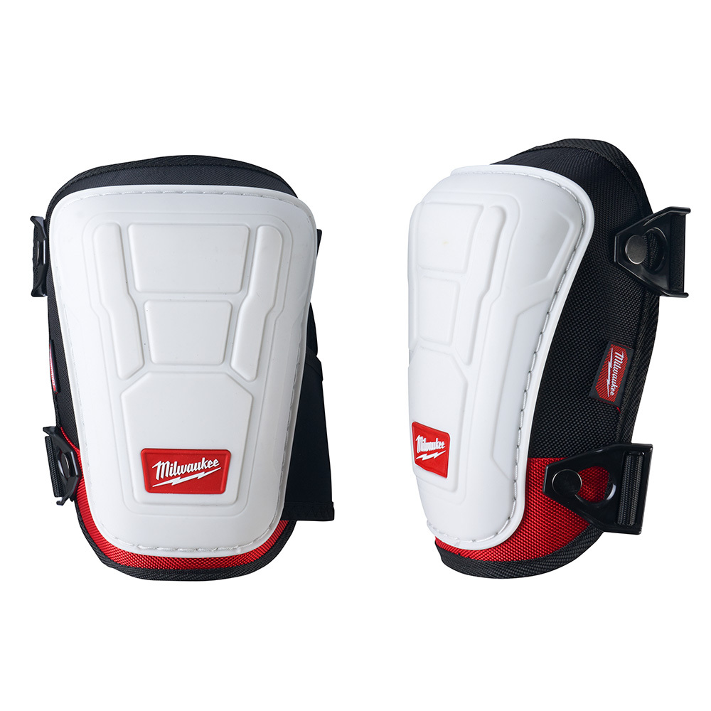 48-73-6040 Non-Marring Performance Knee Pad, Foam Pad, Buckle/Hook and Loop Closure, Black/Red/White