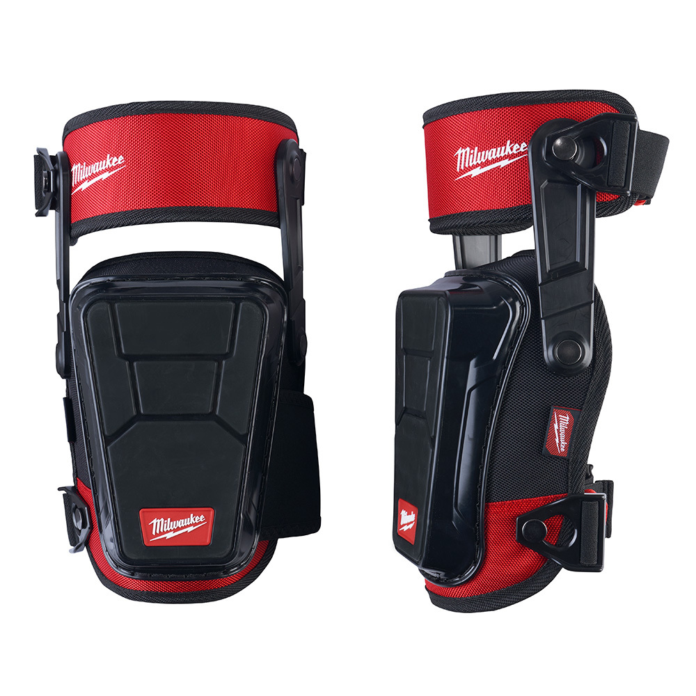 48-73-6050 Stabilizer Performance Knee Pad, Foam Pad, Buckle/Hook and Loop Closure, Black/Red