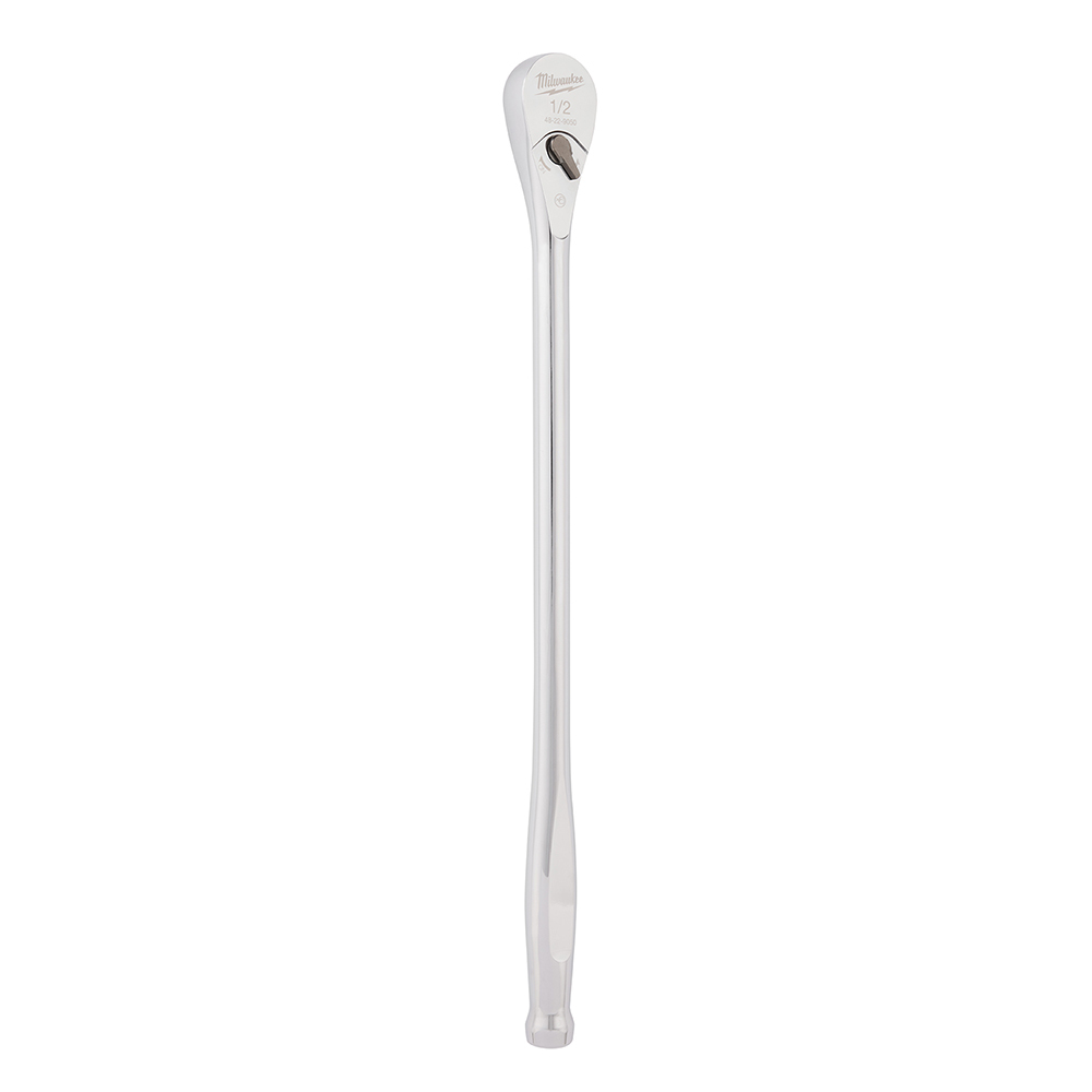 48-22-9050 Slim Profile Ratchet, 1/2 in Drive, 18 in OAL, Steel, Polished Chrome