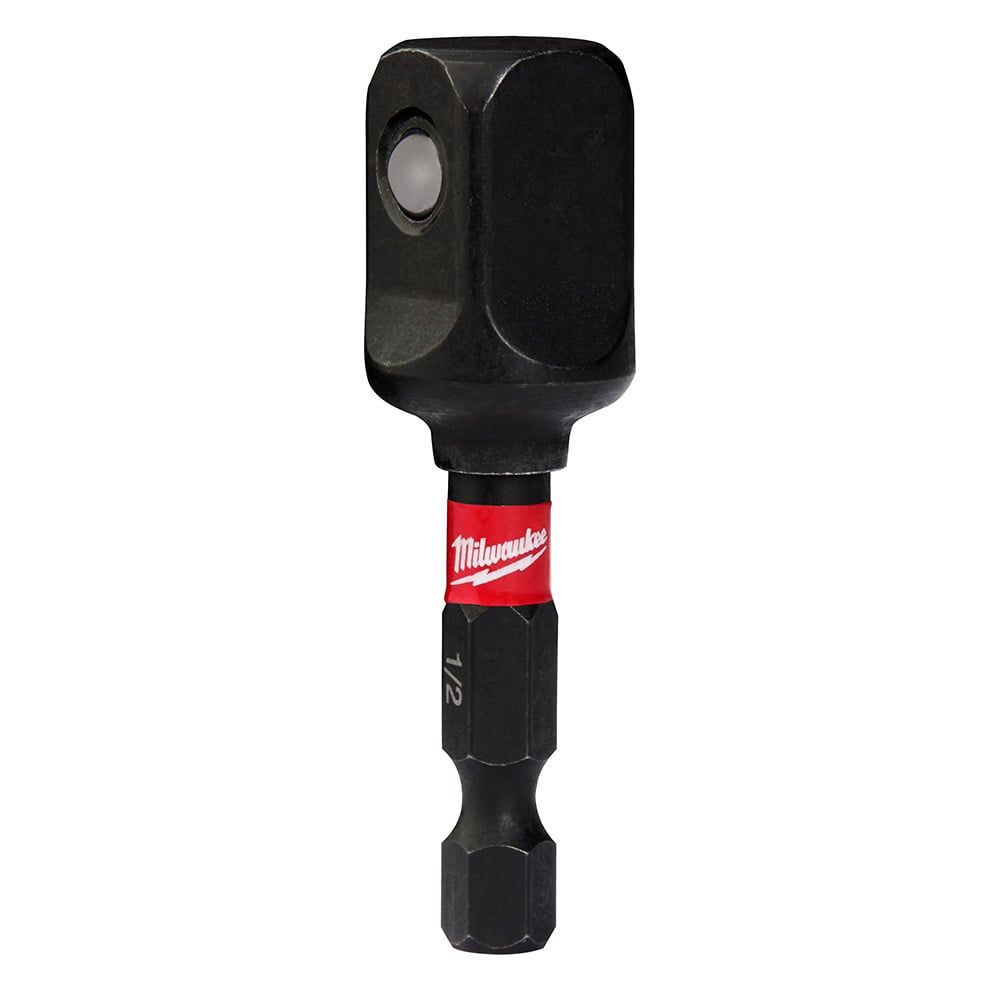 48-32-5734 Shockwave Square Socket Adapter, Hex Drive, 1/4 in Male Drive, 1/2 in Female Drive, ASME Specified, Alloy76 Steel