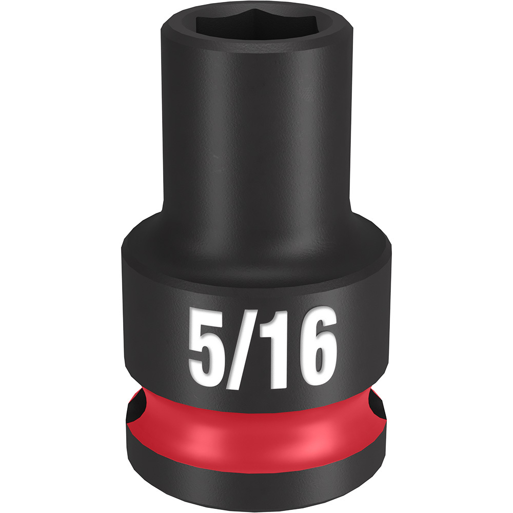 49-66-6102 Shockwave Impact Duty Socket, 3/8 in Hex Drive, 5/16 in Standard Socket, 6 Points