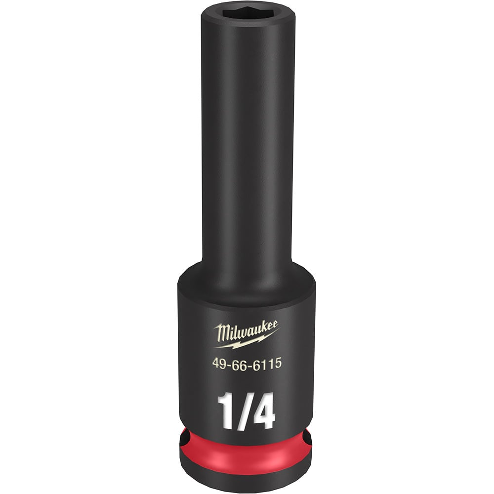 49-66-6115 Shockwave Impact Duty Socket, 3/8 in Hex Drive, 1/4 in Deep Socket, 6 Points