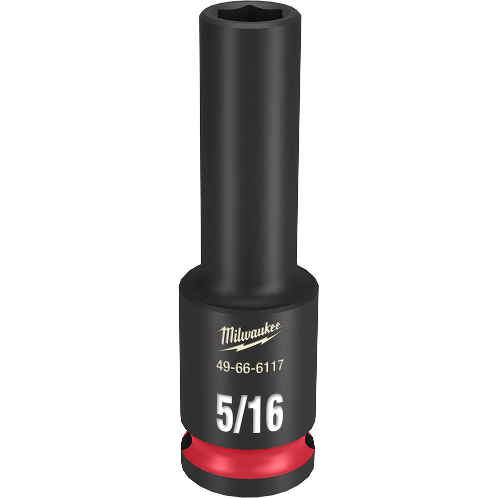 49-66-6117 Shockwave Impact Duty Socket, 3/8 in Hex Drive, 5/16 in Deep Socket, 6 Points