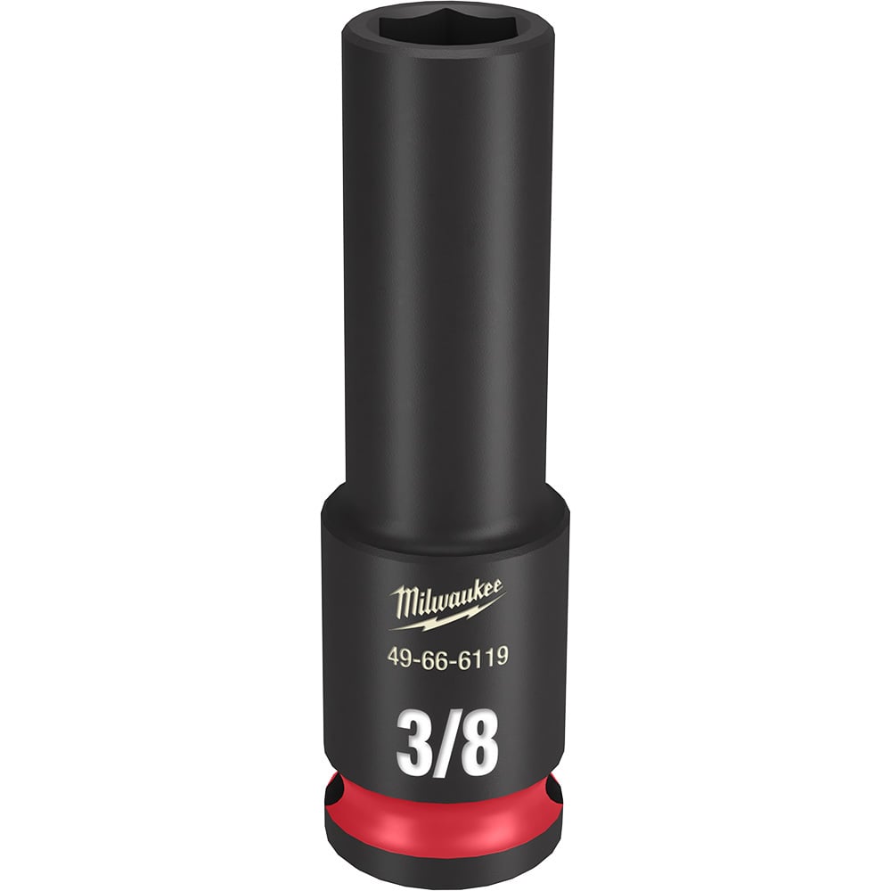 49-66-6119 Shockwave Impact Duty Socket, 3/8 in Hex Drive, 3/8 in Deep Socket, 6 Points