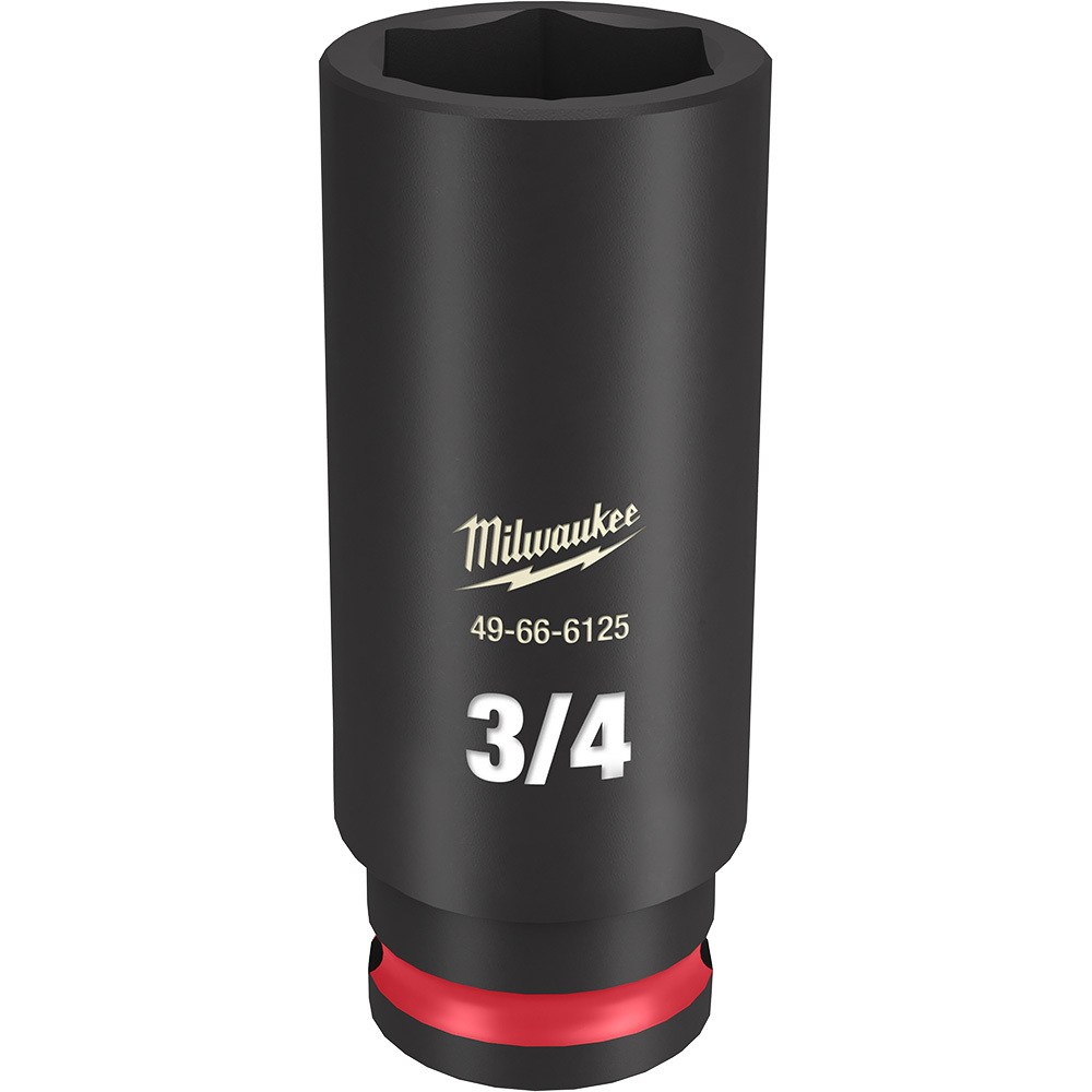 49-66-6125 Shockwave Impact Duty Socket, 3/8 in Hex Drive, 3/4 in Deep Socket, 6 Points