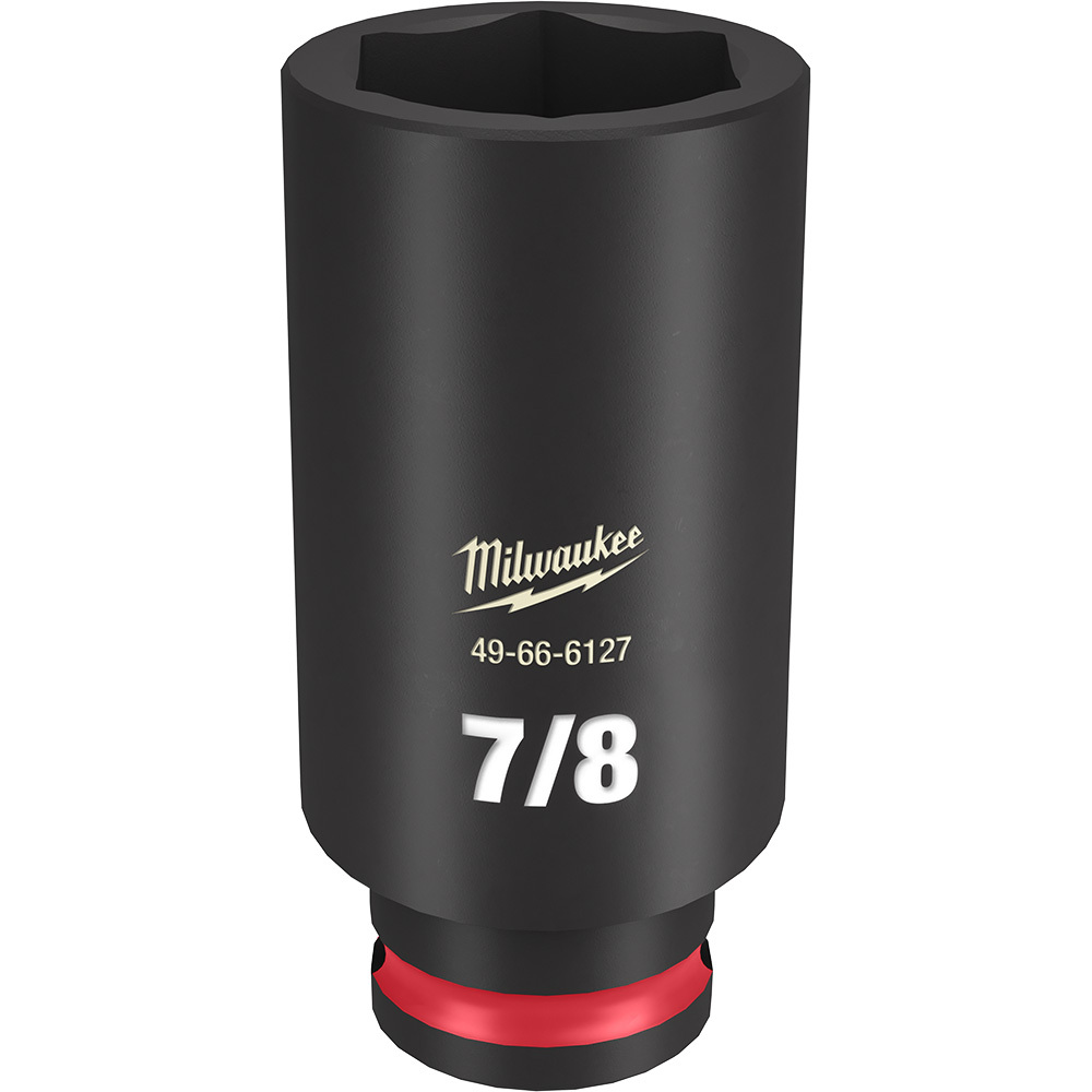 49-66-6127 Shockwave Impact Duty Socket, 3/8 in Hex Drive, 7/8 in Deep Socket, 6 Points