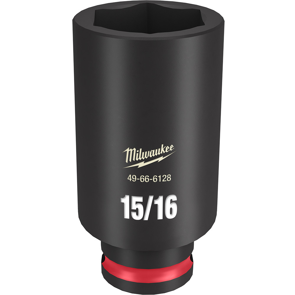 49-66-6128 Shockwave Impact Duty Socket, 3/8 in Hex Drive, 15/16 in Deep Socket, 6 Points