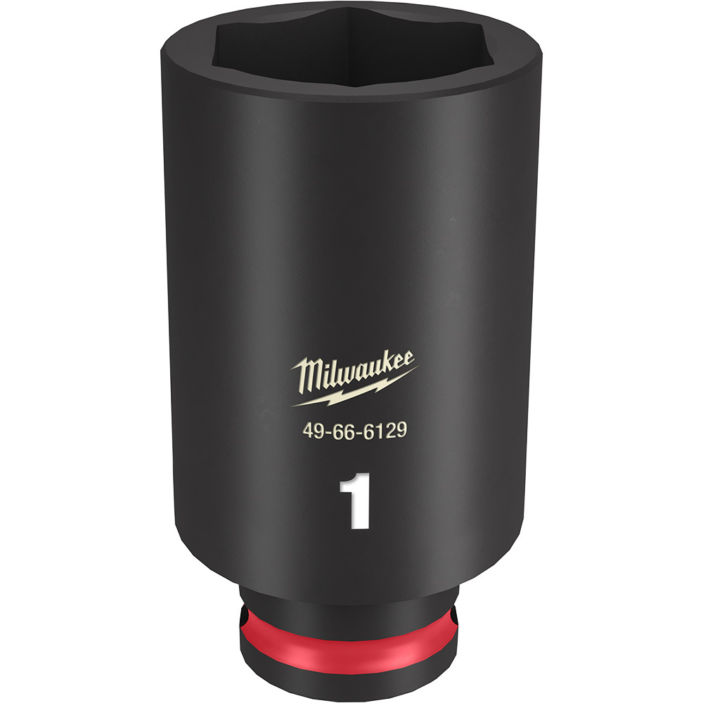 49-66-6129 Shockwave Impact Duty Socket, 3/8 in Hex Drive, 1 in Deep Socket, 6 Points