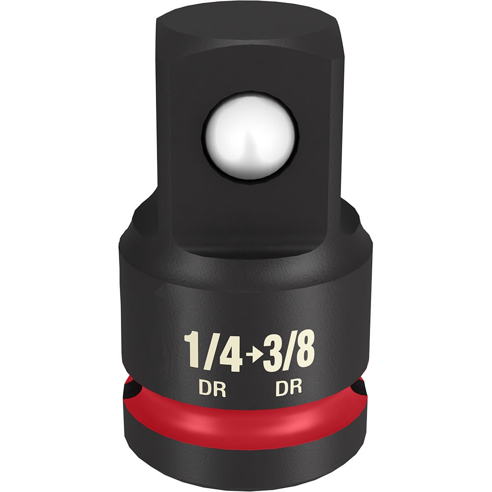 49-66-6720 Shockwave Impact Duty Dual Hole Socket Adapter, Black Oxide, 1/4 in Male Drive, 3/8 in Female Drive, ASME Specified, Steel