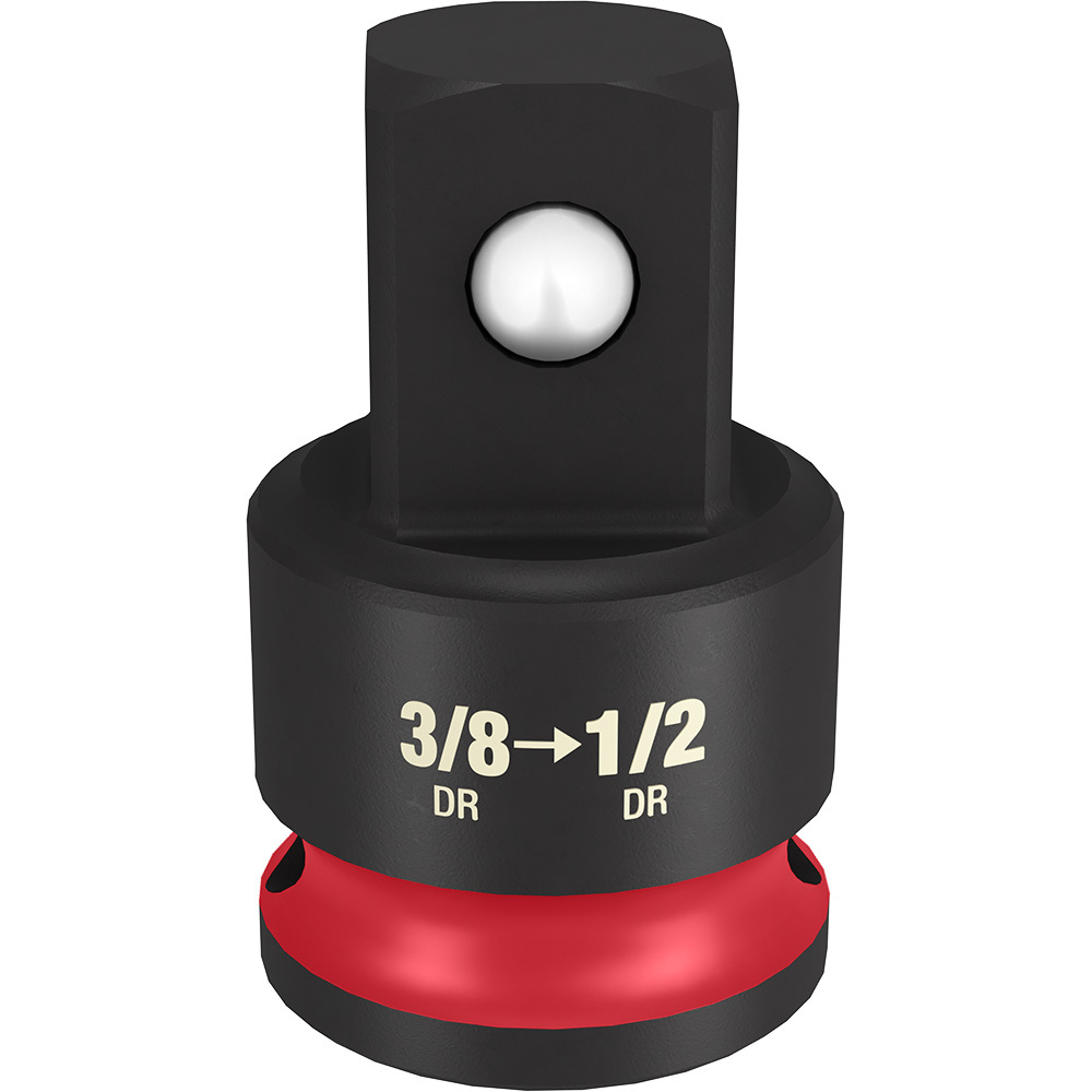 49-66-6723 Shockwave Impact Duty Dual Hole Socket Adapter, Black Oxide, 3/8 in Male Drive, 1/2 in Female Drive, ASME Specified, Steel
