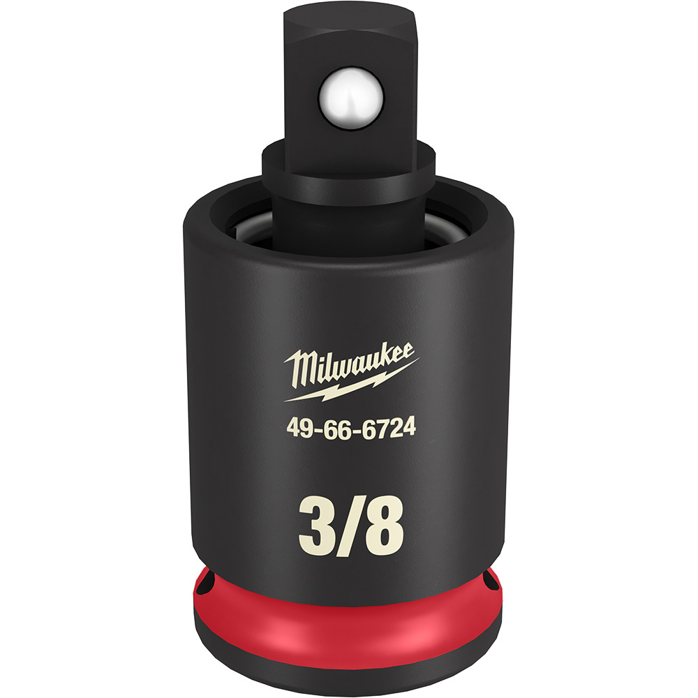 49-66-6724 Shockwave Impact Duty Dual Hole Socket Universal Joint, 3/8 in Male Drive, 3/8 in Female Drive, ASME Specified, Chromium Molybdenum Steel