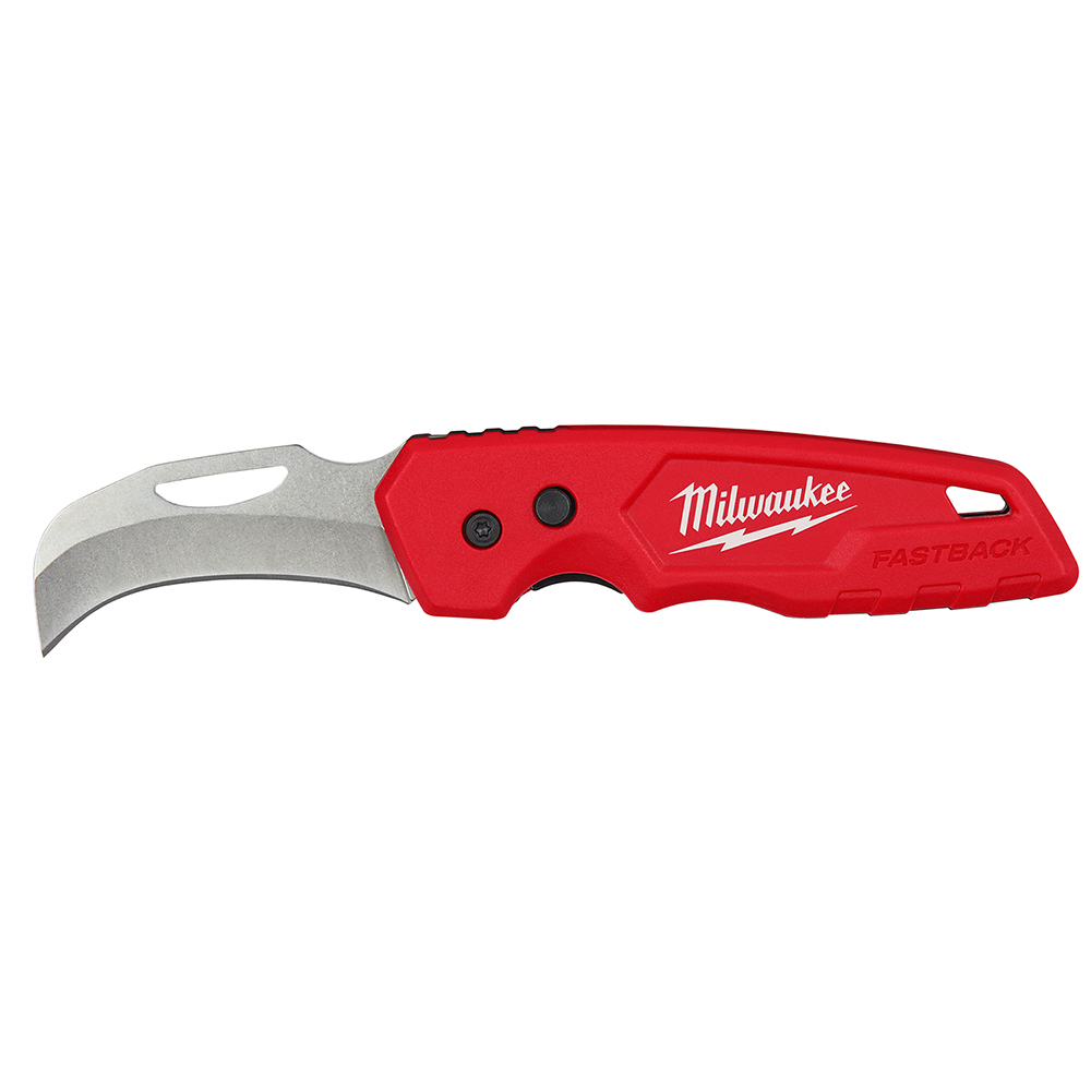 48-22-1525 Fastback Lockable Folding Pocket Knife, Stainless Steel Hawkbill Blade, 2.45 in L Blade