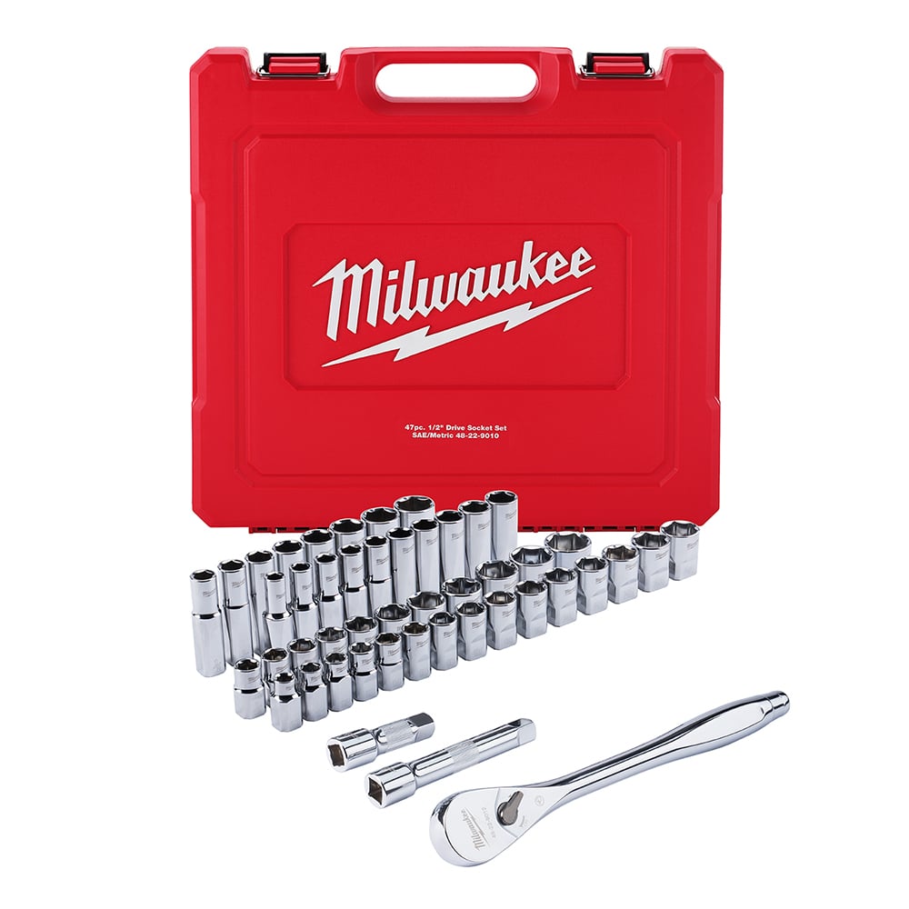 48-22-9010 Wrench Set, 47 Pieces, 1/2 to 1-1/8 in, 10 to 24 mm