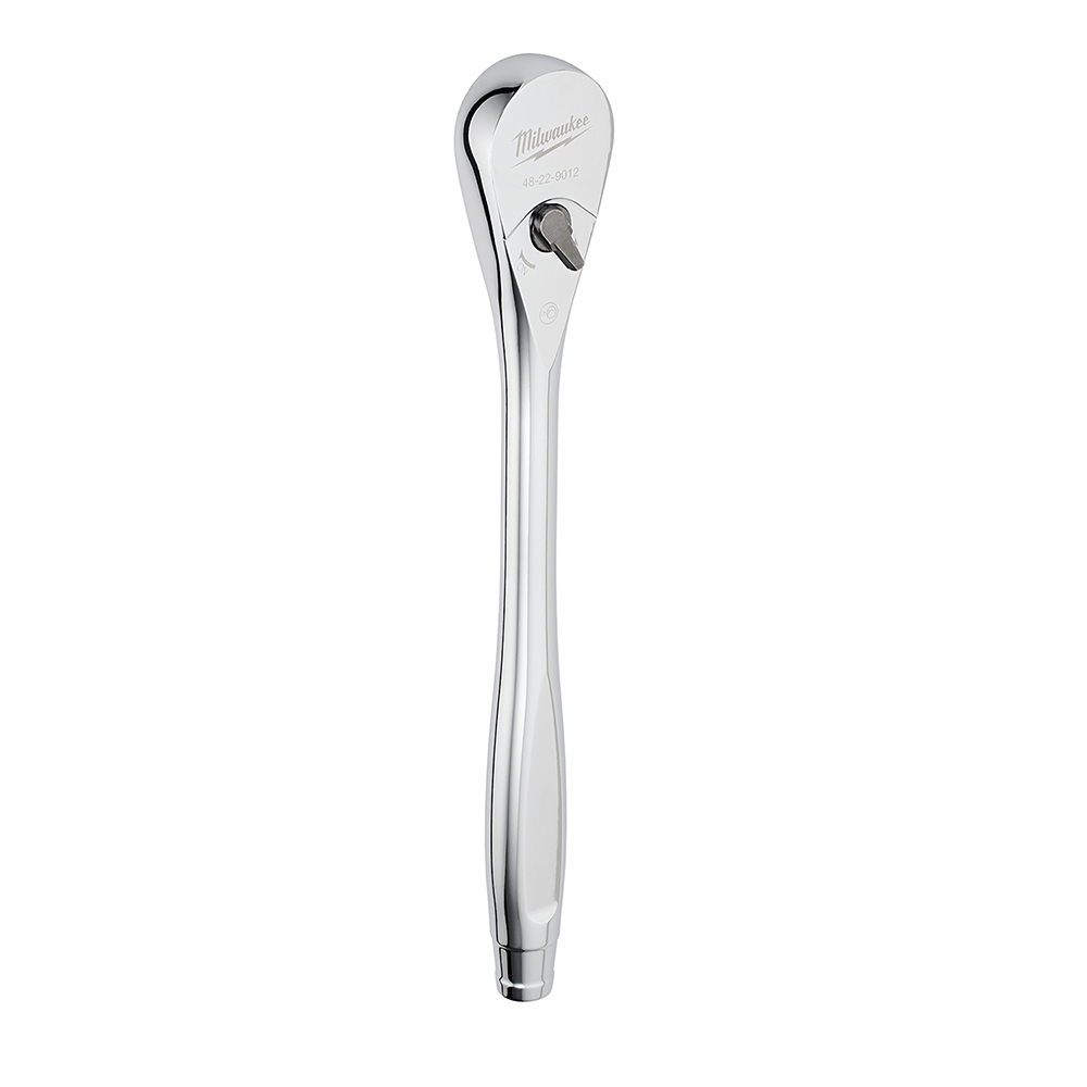 48-22-9012 Ratcheting Socket Wrench, 1/2 in Drive, 11-1/4 in OAL, Alloy Steel, Polished Chrome