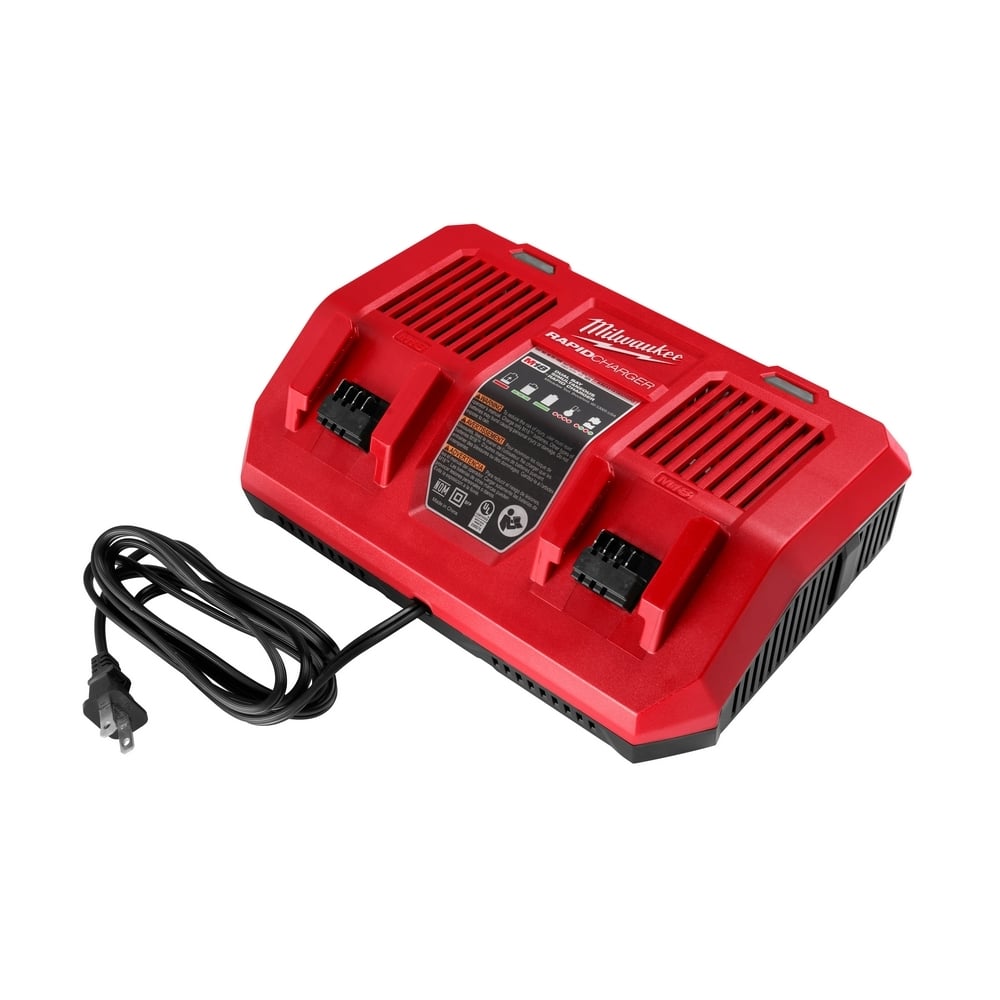 48-59-1802 M18 1-Port Dual Bay Simultaneous Rapid Charger, For Use With M18 Li-Ion Battery, Li-Ion Battery, 2 hr Charging