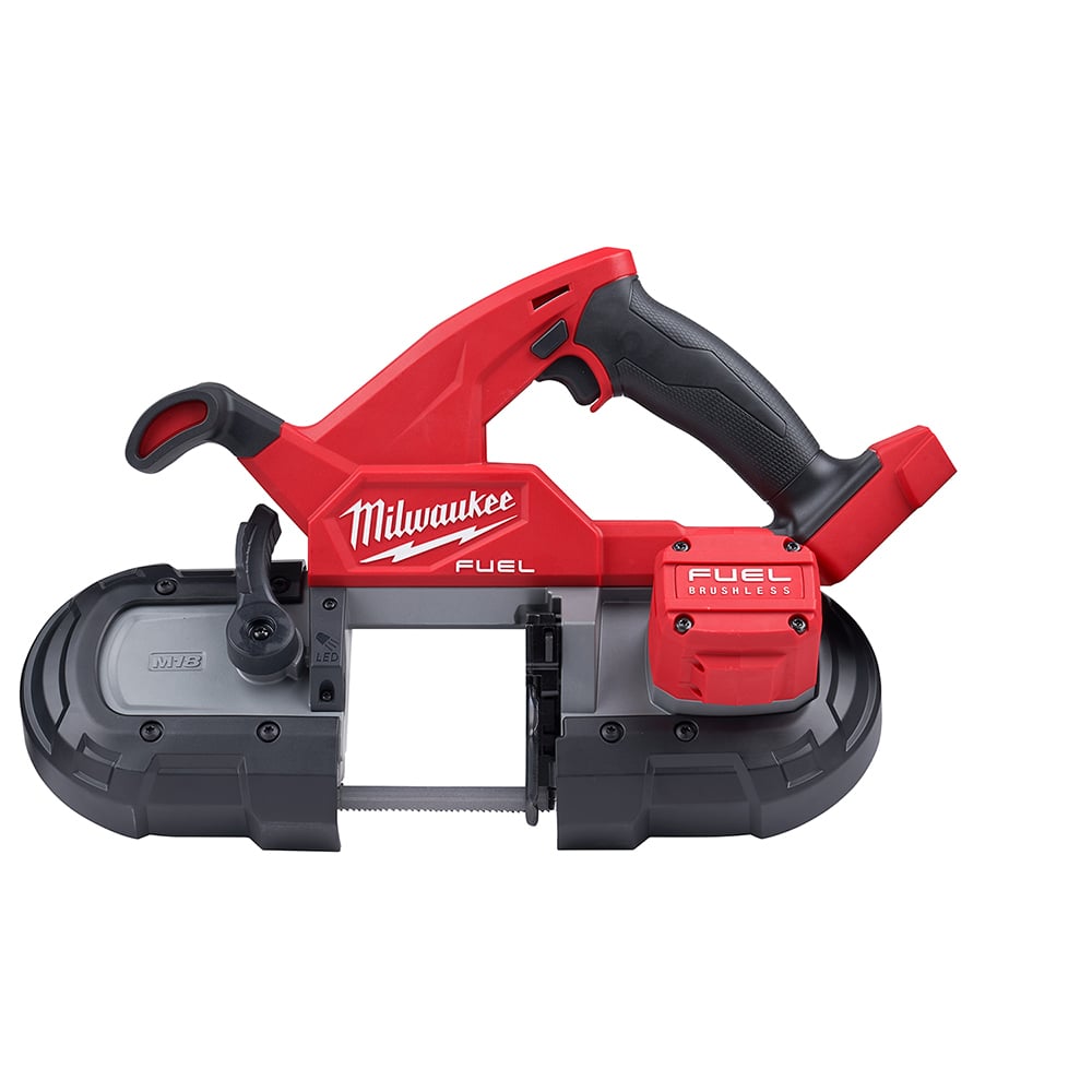 2829-20 M18 Fuel Compact Cordless Portable Band Saw, 3-1/4 in Cutting, 35-3/8 in L Blade, 18 V DC, Li-Ion Battery