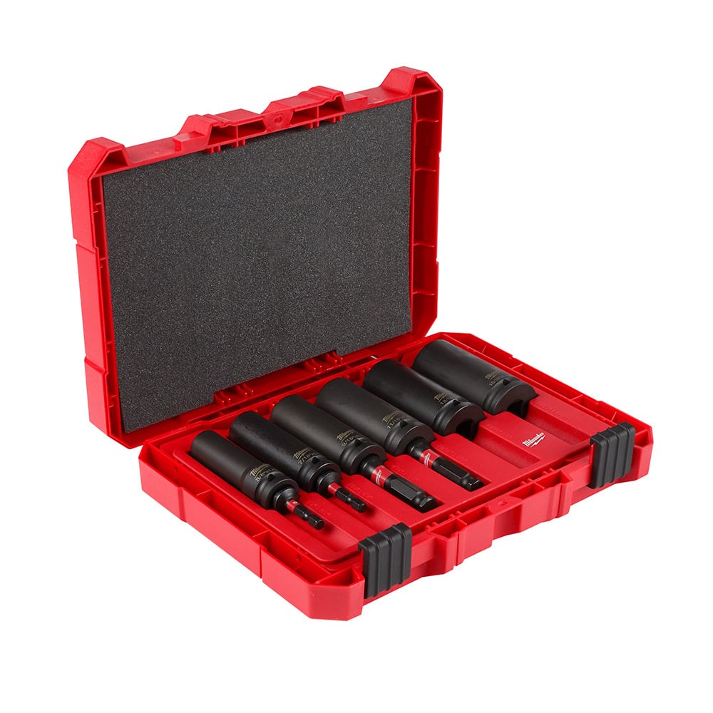 49-66-5125 Shockwave 2-in-1 Linemans Socket Set, 12 Points, 1/2 in Drive, 10 Pieces, Case Container