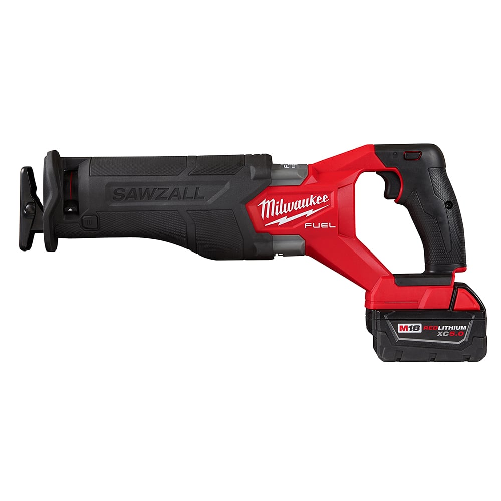 2821-22 M18 FUEL SAWZALL Cordless Reciprocating Saw Kit With Integrated Work Light, Keyless Adjustable Shoe and Keyless Blade Clamp, 1-1/4 in L Stroke, 0 to 3000 spm, 18 V DC, 18 in OAL