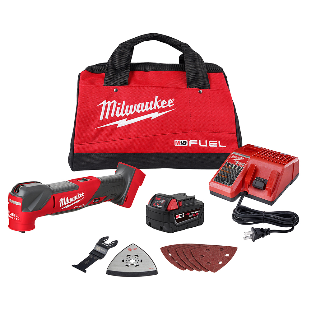 2836-21 M18 FUEL Electric Cordless Oscillating Multi-Tool Kit, 10000 to 20000 opm Speed, 18 V, Li-Ion Battery, 1 Batteries, Yes