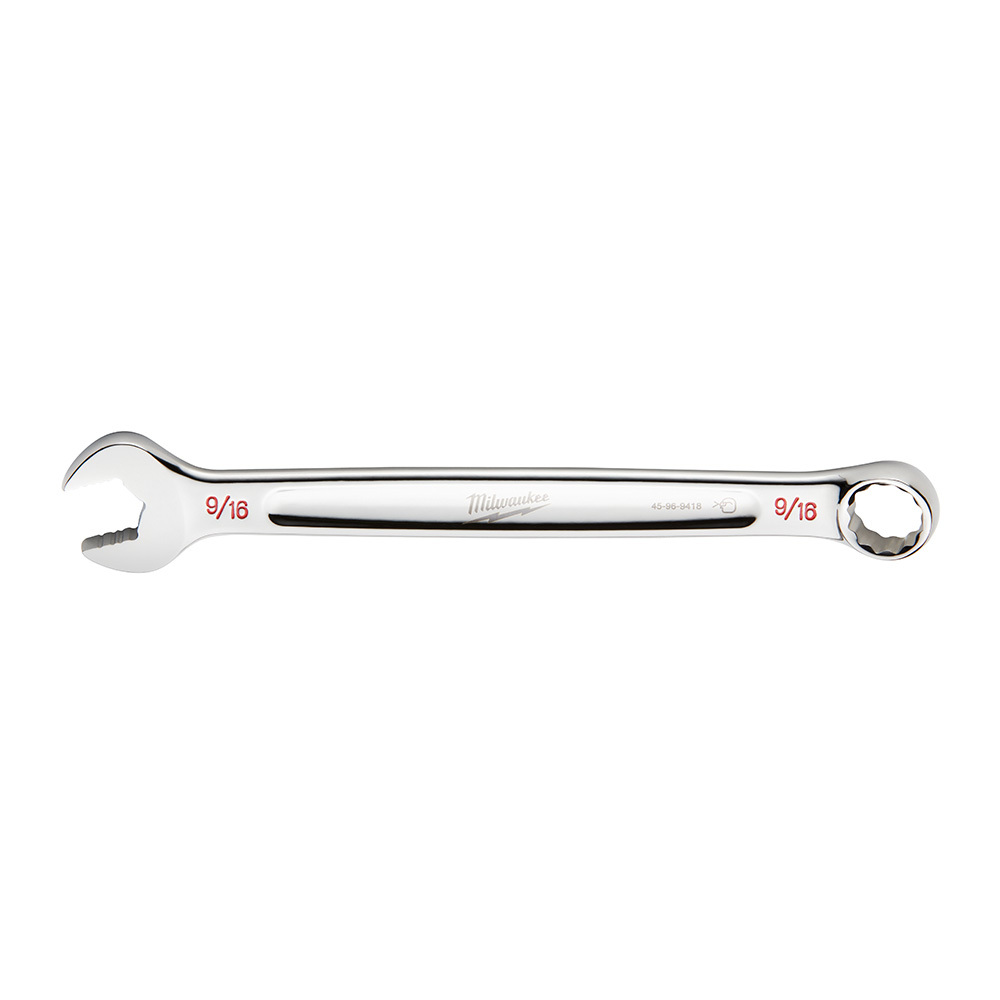45-96-9418 Standard Length Combination Wrench, 9/16 in Wrench, 12 Points, 15 deg Offset, 7.48 in OAL, Steel