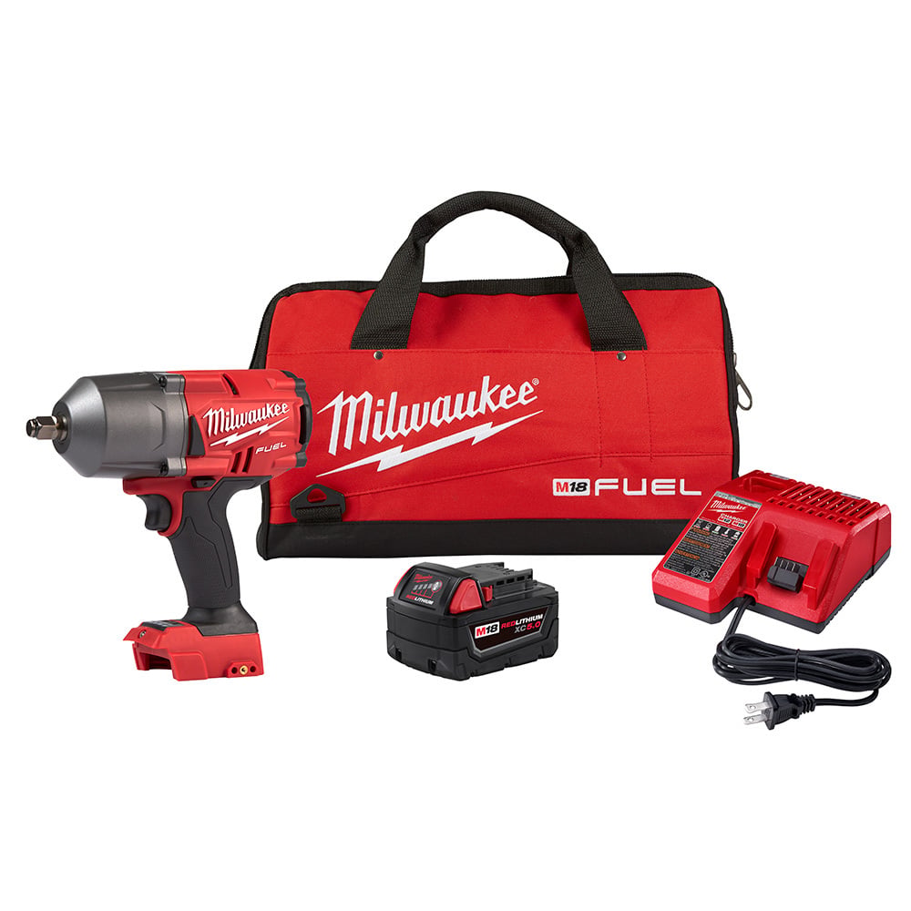 2767-21B M18 Fuel High Torque Cordless Impact Wrench Kit With Contractor Bag, 1/2 in Square Drive, 1000 ft-lb Fastening/1400 ft-lb Nut-Busting Torque, 18 V, 10-3/4 in OAL