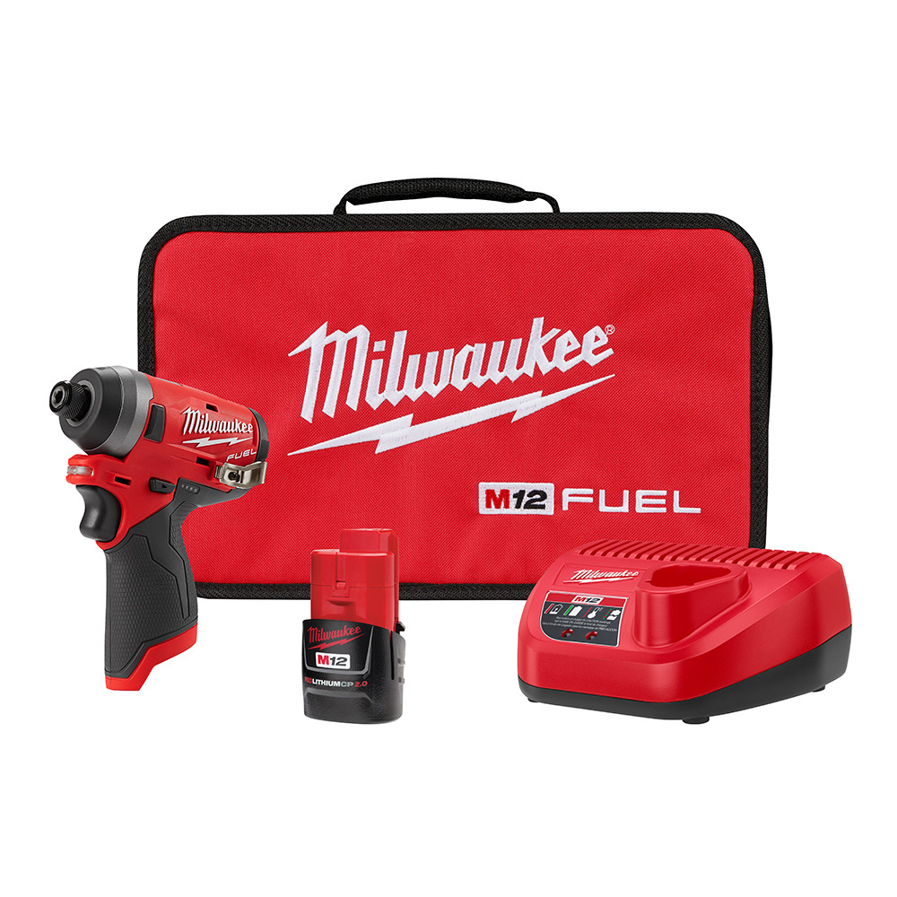 2553-21 M12 FUEL Cordless Reverse Variable Hex Impact Driver, 1/4 in, 1300 in-lb Torque, 12 V, 5.1 in OAL