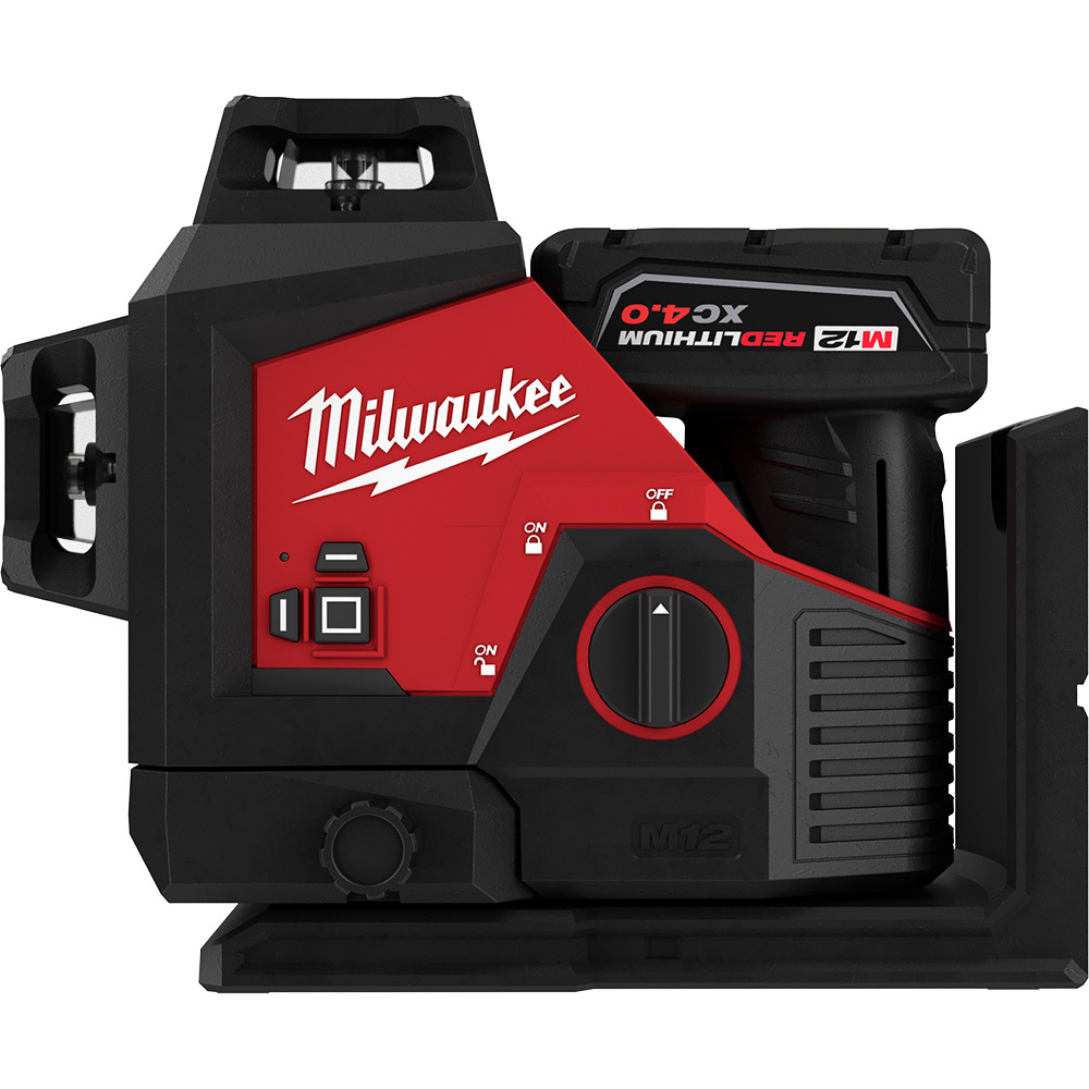 3632-21 M12 360 deg Automatic Cordless Self Leveling 3-Plane Laser, 125 ft Measuring, +/- 1/8 in at 33 ft Accuracy, 12 V, M12 REDLITHIUM 4.0 XC Battery, Reinforced Nylon Housing