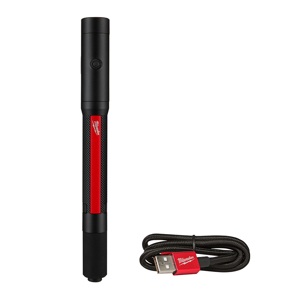 2010R Cordless Rechargeable Penlight With Laser, LED Bulb, Aluminum Housing, 250 Lumens