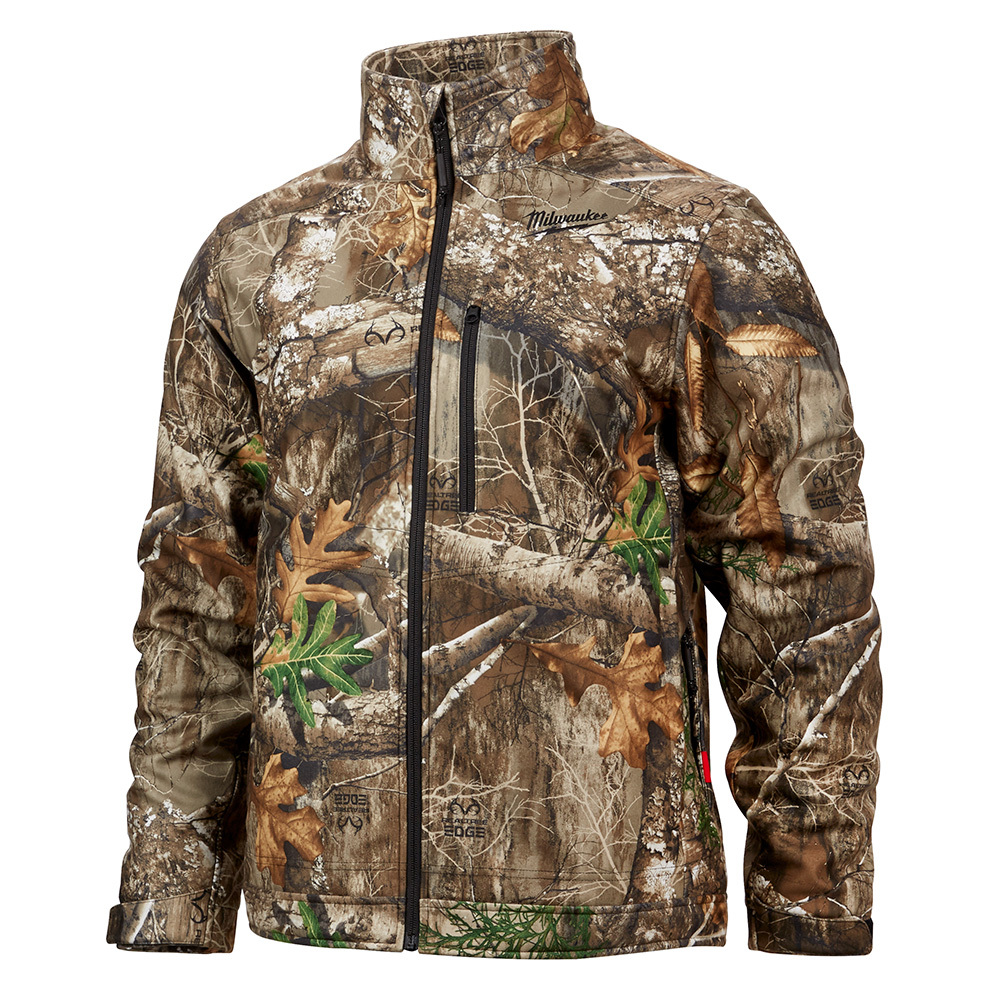 224C-213X M12 QUIETSHELL Heated Jacket, 3X, RealTree EDGE Camouflage, Polyester, Resists: Wind/Water