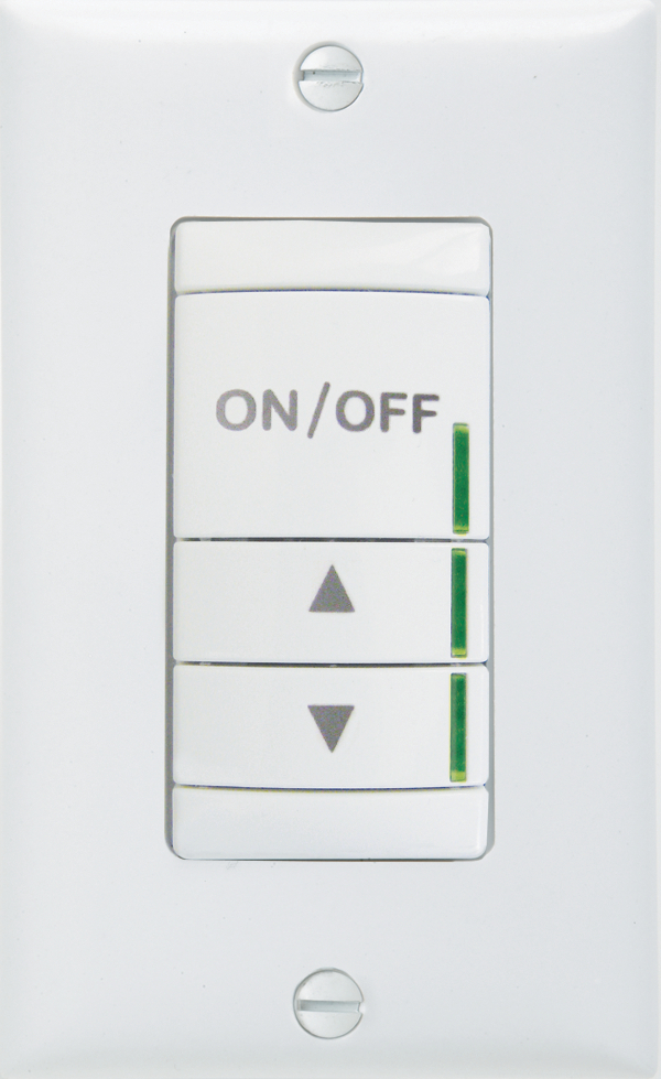 RPODB DX WH G2 rPODB 1-Pole 2-Generation Battery Powered Low Voltage Networked Wireless Wall Switch, On/Off + Raise/Lower Operation, White