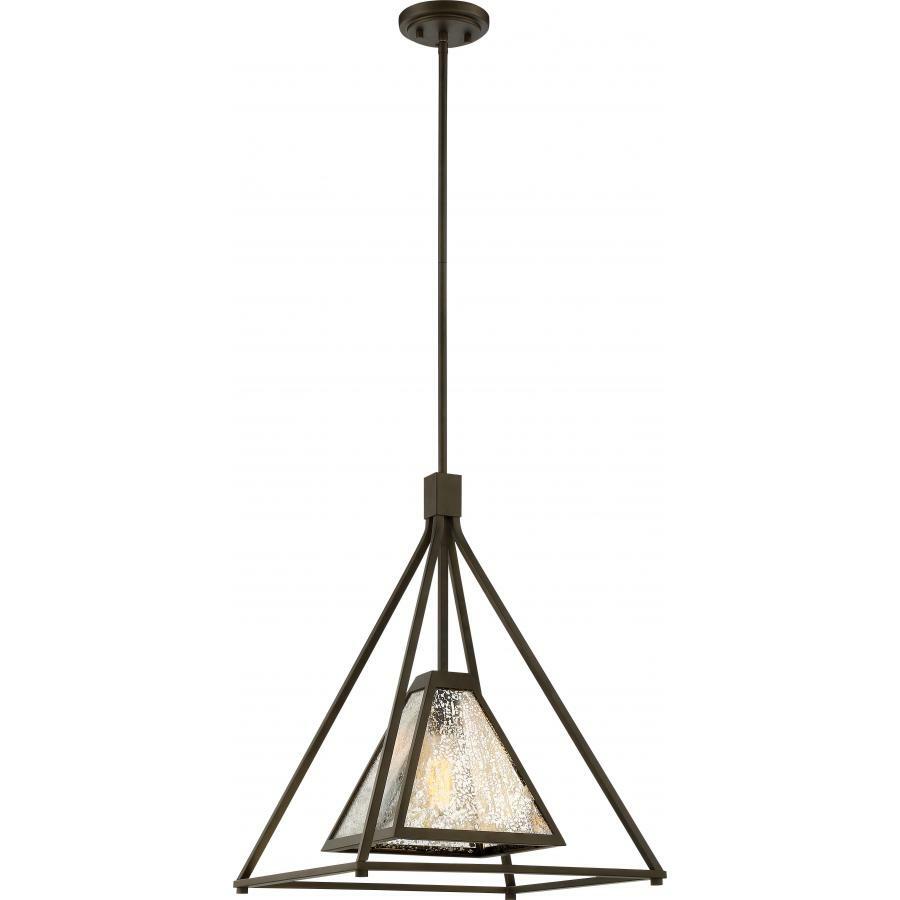60-6281 Nuvo Mystic Contemporary Large Pendant Fixture, (1) A19 Lamp, 120 VAC, Forest Bronze Housing