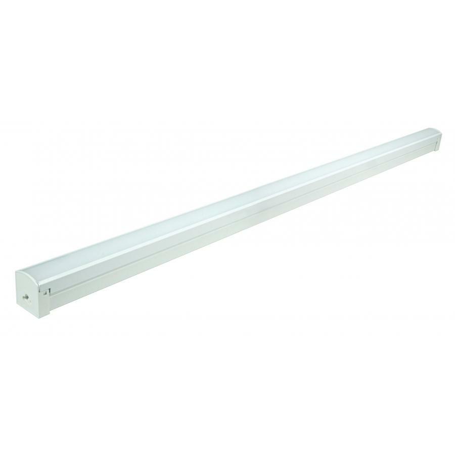 65-1104 Nuvo Signature Connectable Non-Dimmable Utility Strip Light Fixture, (1) LED Lamp, 120 V AC, White Housing