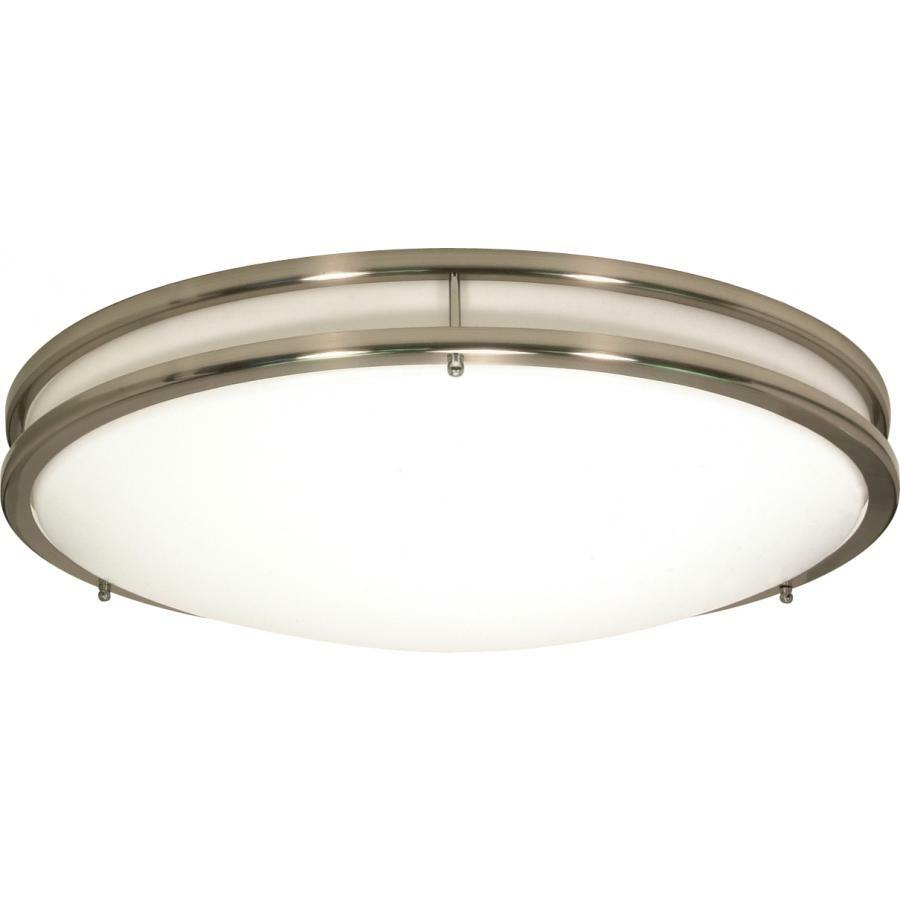 62-1036 Nuvo Glamour Close-to-Ceiling Dimmable Transitional Flush Mount Fixture, (1) Lamp, 120 VAC, Brushed Nickel Housing