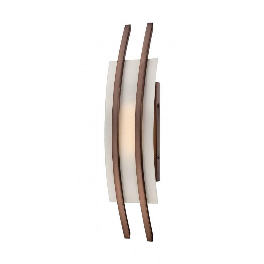 62-122 Nuvo Trax Contemporary Dimmable Wall Sconce, (1) Lamp, 120 V AC, Hazel Bronze Housing