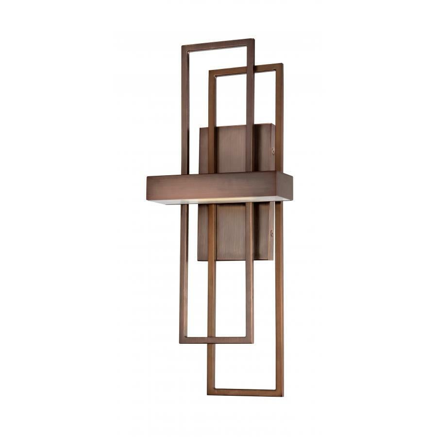 62-125 Nuvo Frame Contemporary Dimmable Wall Sconce Fixture, (1) Lamp, 120 V AC, Hazel Bronze Housing