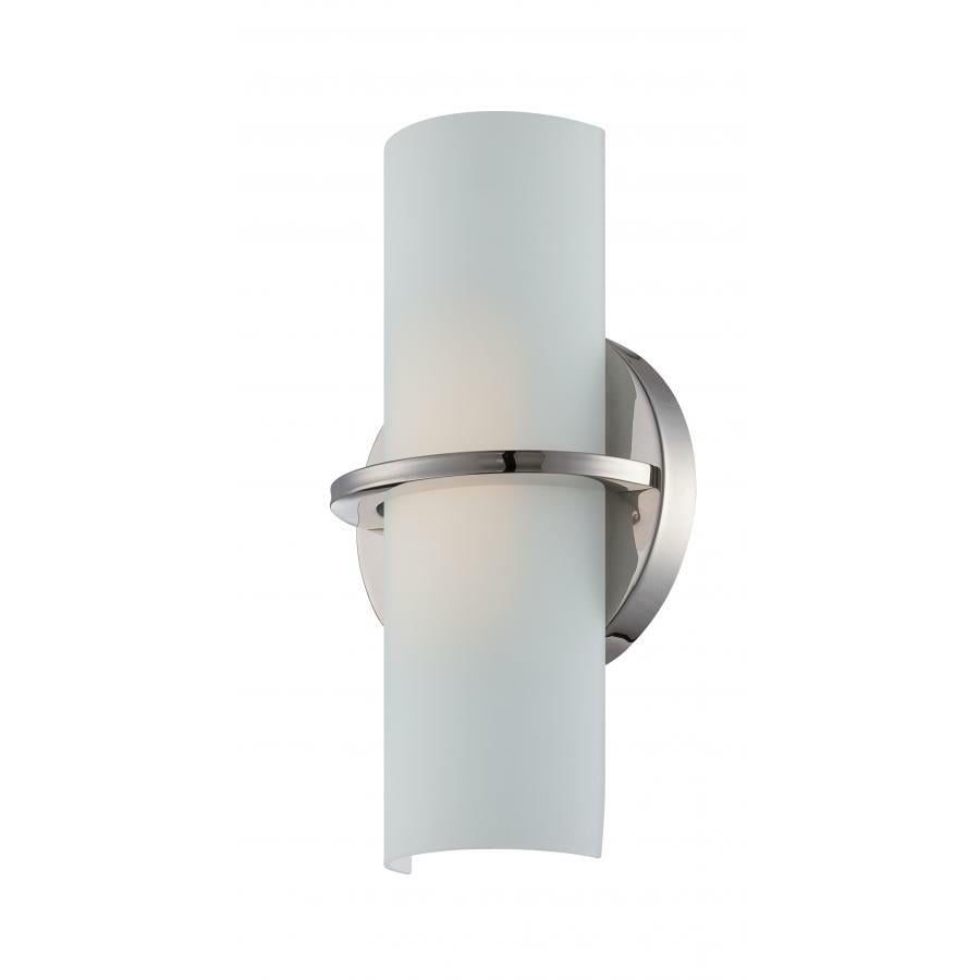 62-185 Nuvo Tucker Contemporary Dimmable Wall Sconce Fixture, (1) Lamp, 120 V AC, Polished Nickel Housing