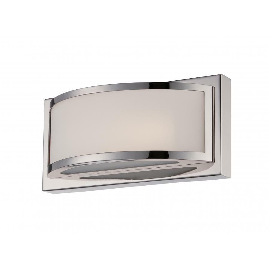 62-311 Nuvo Mercer Contemporary Dimmable Wall Sconce Fixture, (1) Lamp, 120 V AC, Polished Nickel Housing