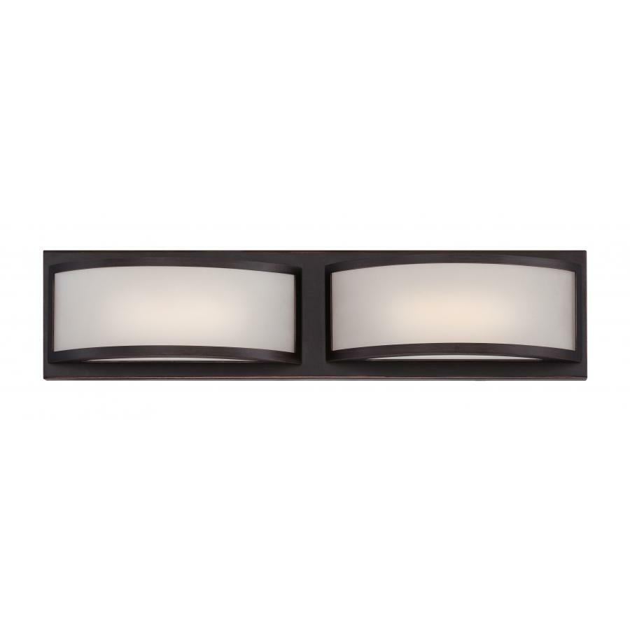 62-315 Nuvo Mercer Contemporary Dimmable Wall Sconce Fixture, (2) Lamp, 120 V AC, Georgetown Bronze Housing