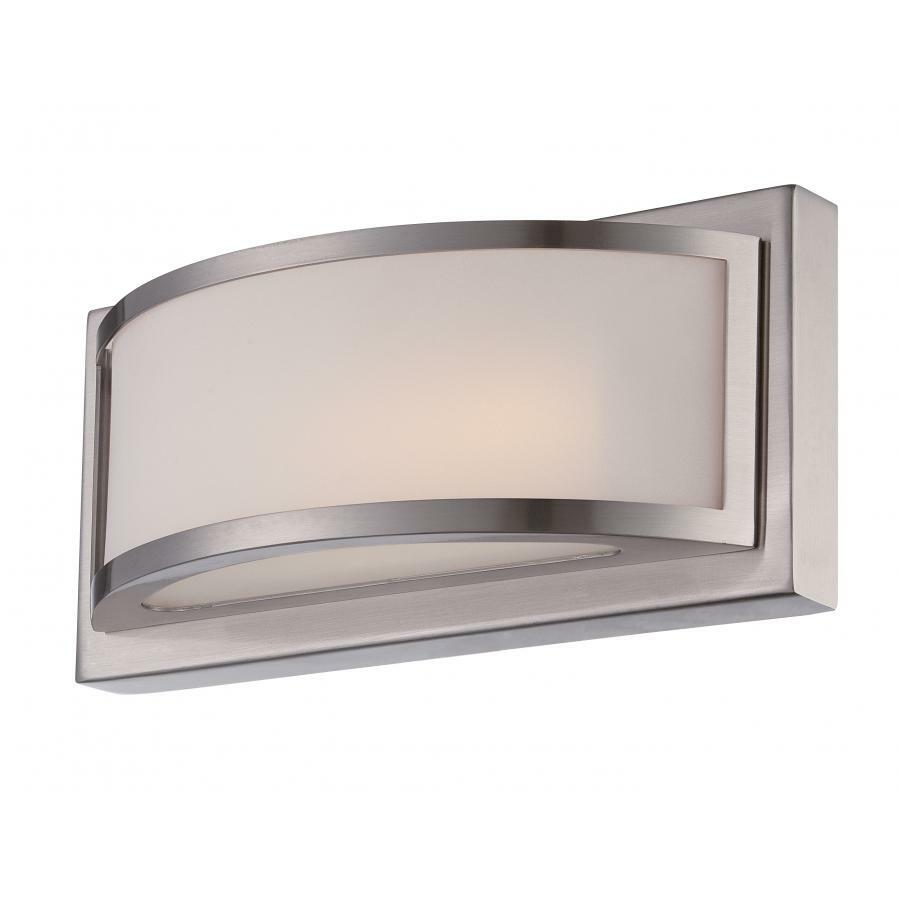 62-317 Nuvo Mercer Contemporary Dimmable Wall Sconce Fixture, (1) Lamp, 120 V AC, Brushed Nickel Housing