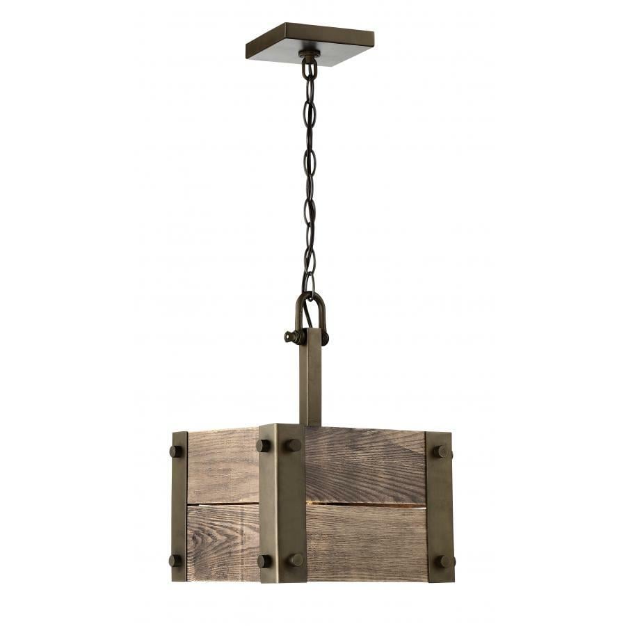 60-6421 Nuvo Winchester Dimmable Traditional Mini Pendant, (1) A19 Lamp, 120 V AC, Bronze Housing