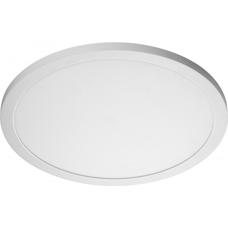 62-1192 Nuvo Blink Plus Flat Panel Dimmable Round Utility Flush Mount Fixture, (1) Lamp, 277 V AC