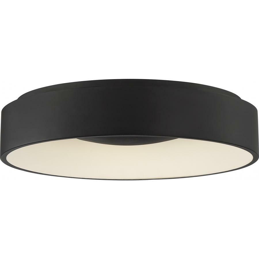 62-1452 Nuvo Orbit Close-to-Ceiling Contemporary Dimmable Flush Mount Fixture, (1) Lamp, 120 V AC, Translucent Housing