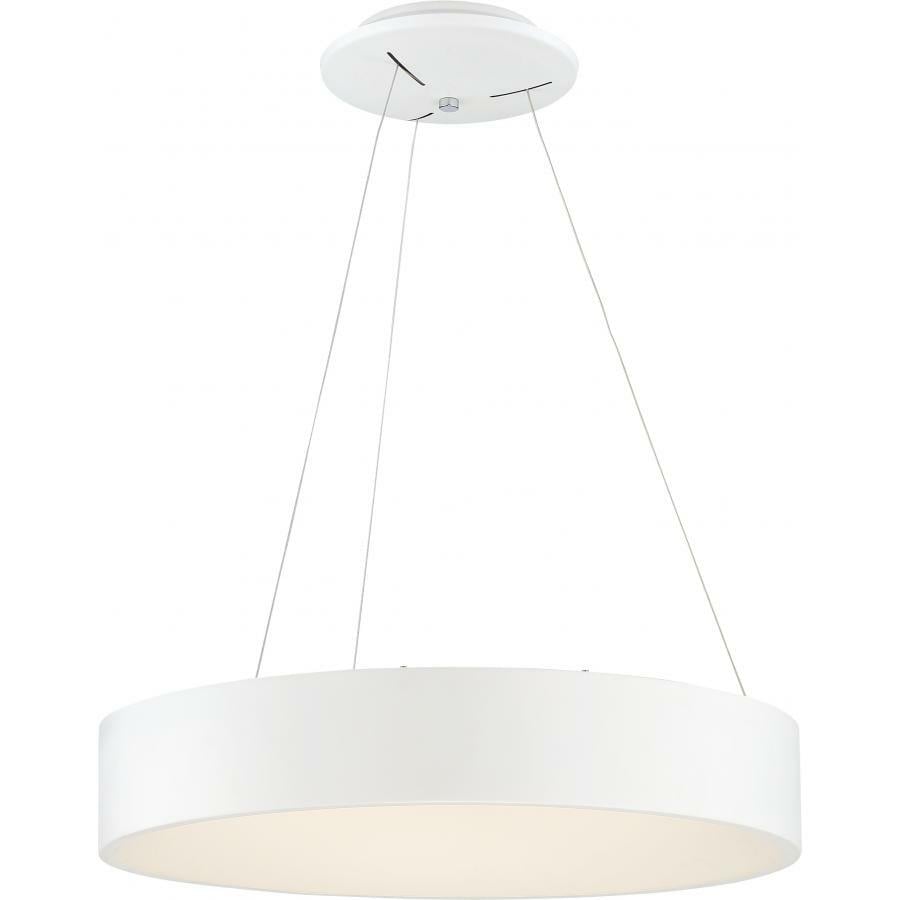 62-1455 Nuvo Orbit Contemporary Dimmable Pendant Fixture, (1) Circular Lamp, 120 V AC, White Housing