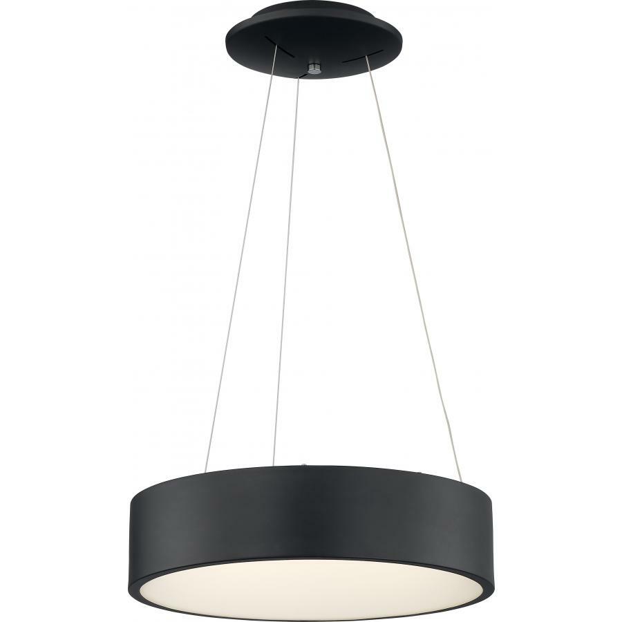 62-1456 Nuvo Orbit Contemporary Dimmable Pendant Fixture, (1) Circular Lamp, 120 V AC, Black Housing