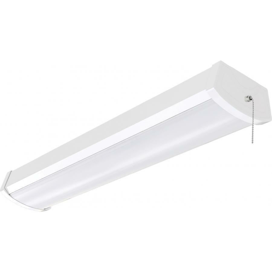 65-1091 Nuvo Signature Non-Dimmable Rectangular Utility Ceiling Wrap Fixture, (1) Lamp, 120 to 277 V AC, White Housing