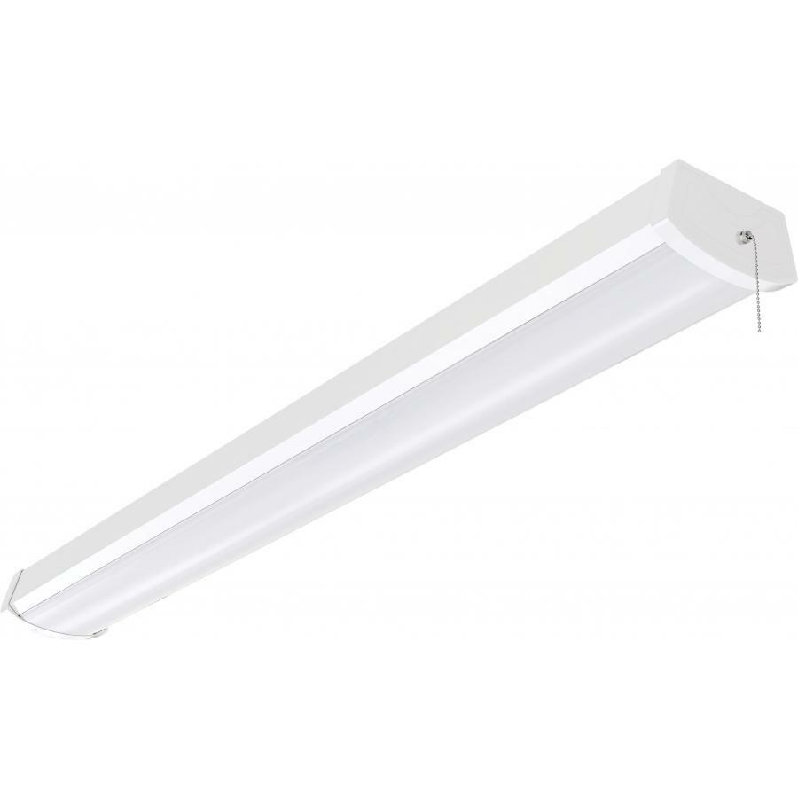 65-1092 Nuvo Signature Non-Dimmable Rectangular Utility Ceiling Wrap Fixture, (1) Lamp, 120 to 277 V AC, White Housing