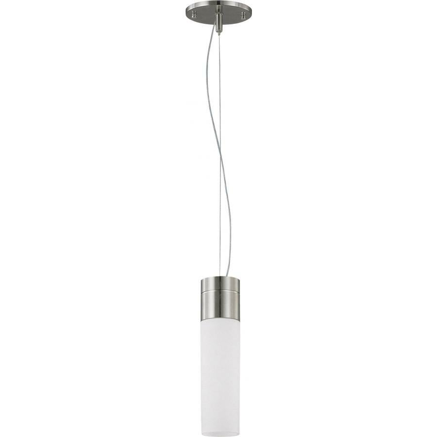 62-2932 Nuvo Link Contemporary Tube Pendant Fixture, (1) Lamp, 120 V AC, Brushed Nickel Housing