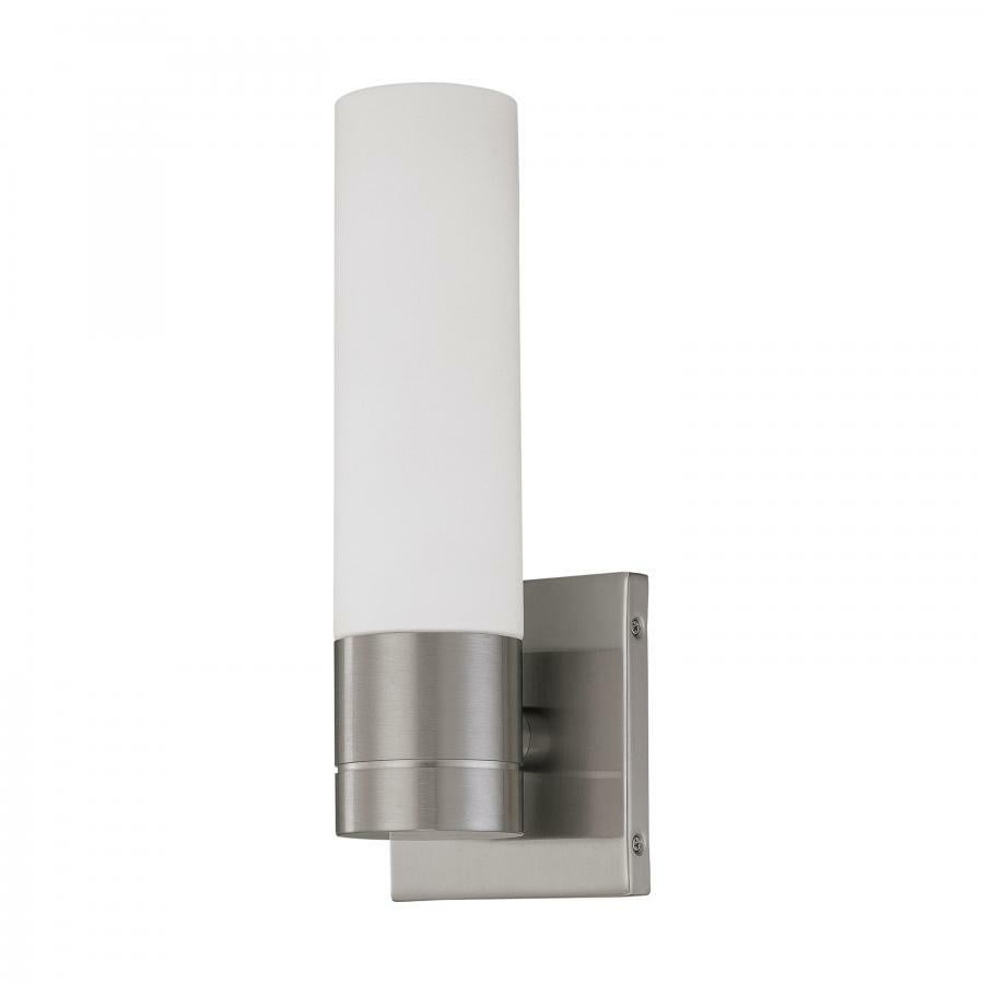 62-2934 Nuvo Link Dimmable Wall Sconce Fixture, (1) Lamp, 120 V AC, Brushed nickel Housing