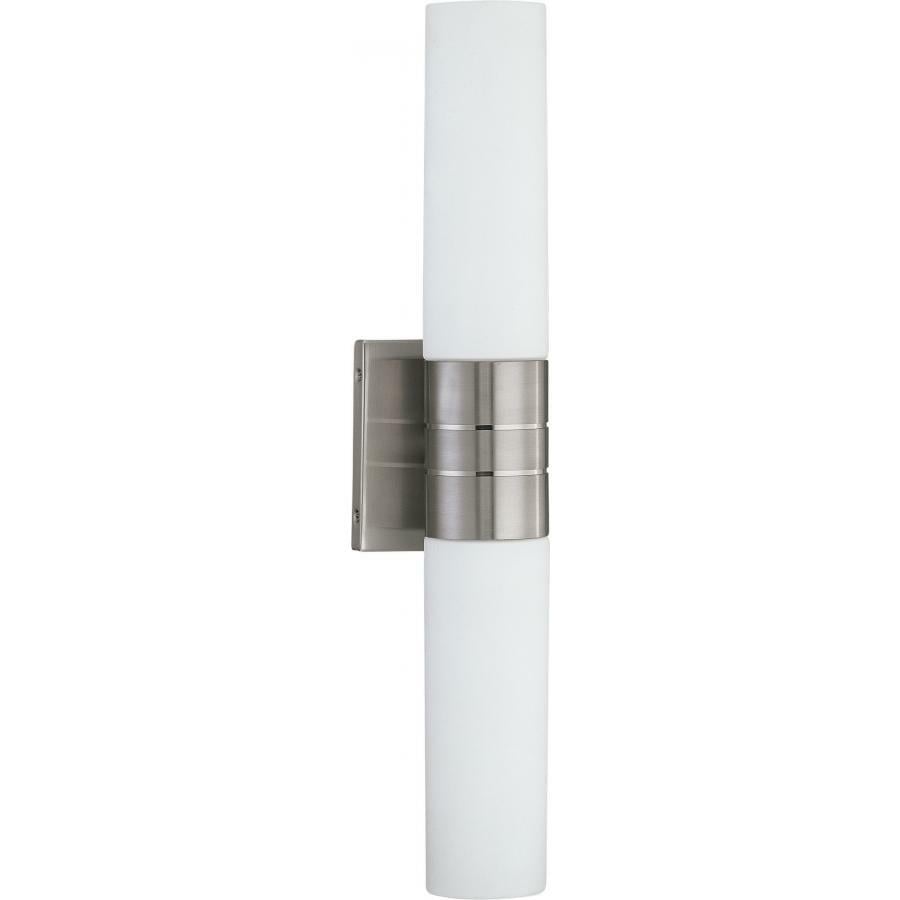 62-2936 Nuvo Link Dimmable Vertical Wall Sconce Fixture, (2) Lamp, 120 V AC, Brushed nickel Housing